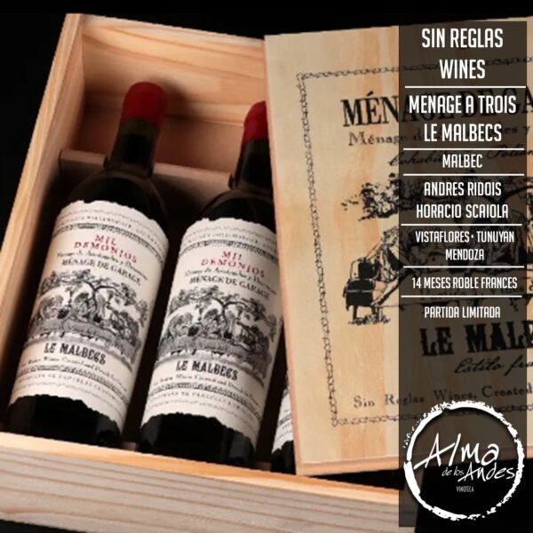 SIN REGLAS • MENAGE A TROIS LE MALBECS • MALBEC (BOXSET x 3)
